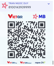 Mã QR Chuyển Khoản MBBank - TRẦN NGỌC DUY